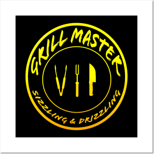 Grill Master VIP Sizzling & Drizzling in Color Posters and Art